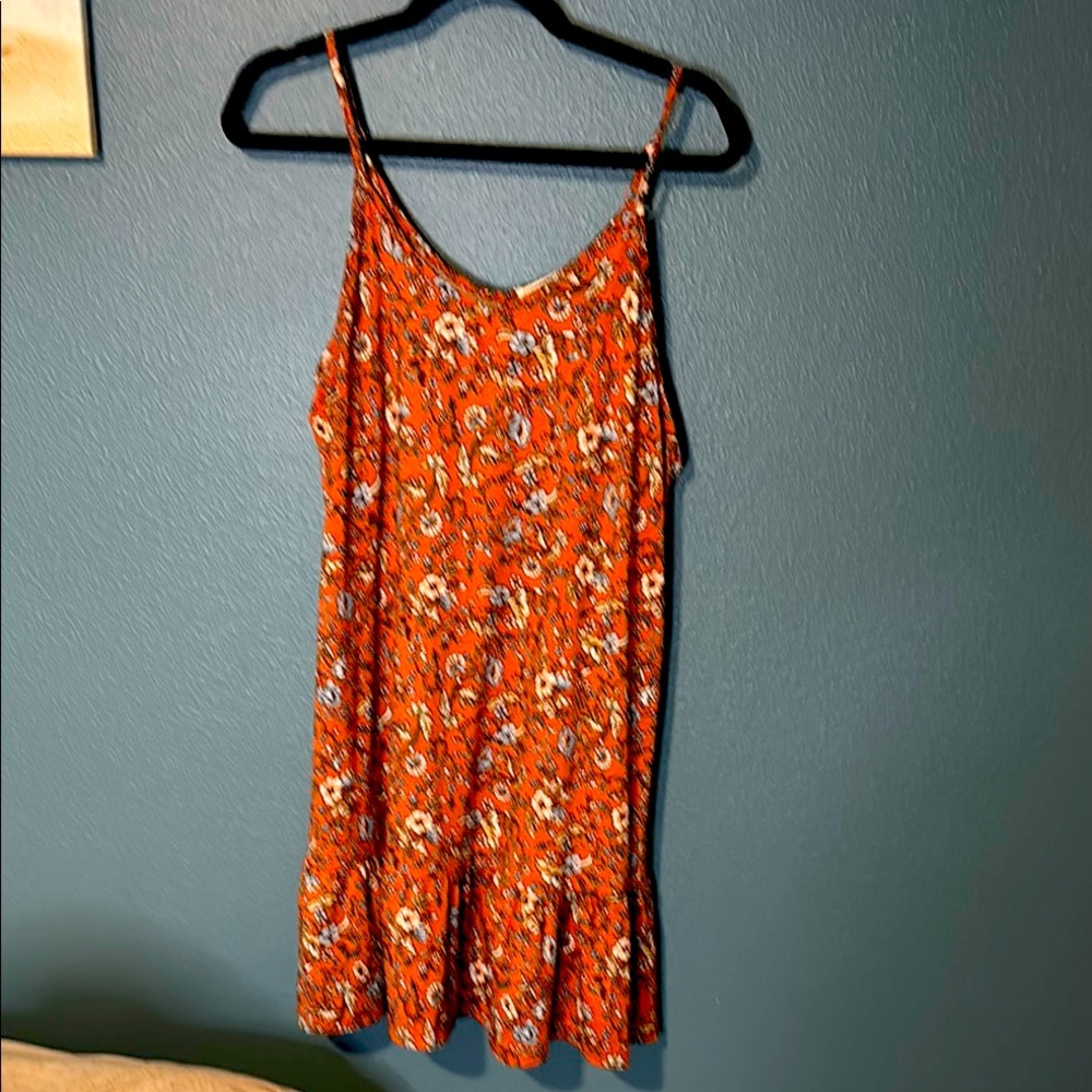 Wallflower Orange and White Mini Camisole Dress